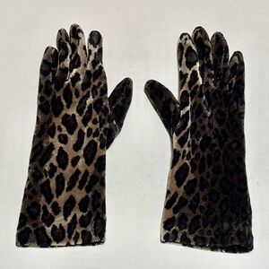 Ben Berger Luxury Collection Women's Leopard Print Velvet Winter Gloves